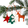 Weihnachtsartikel - Weihnachtsbaumschmuck Filzanhänger, Kerzenleuchter, Büroset Snow Edition
