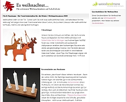 WOODandMORE Weihnachtsartikel - Filzanhänger und Massivholz Adventskerzenständer aus Nussbaum bei solebich.de