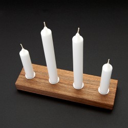 Candleholder for 4 candles, walnut wood